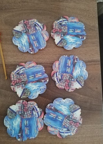 6 adet bardak atligi ve cay kasigi - Görsel 3