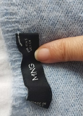 Gri V Yakalı Örgü Kadın Kısa Kollu Kazak - Görsel 2