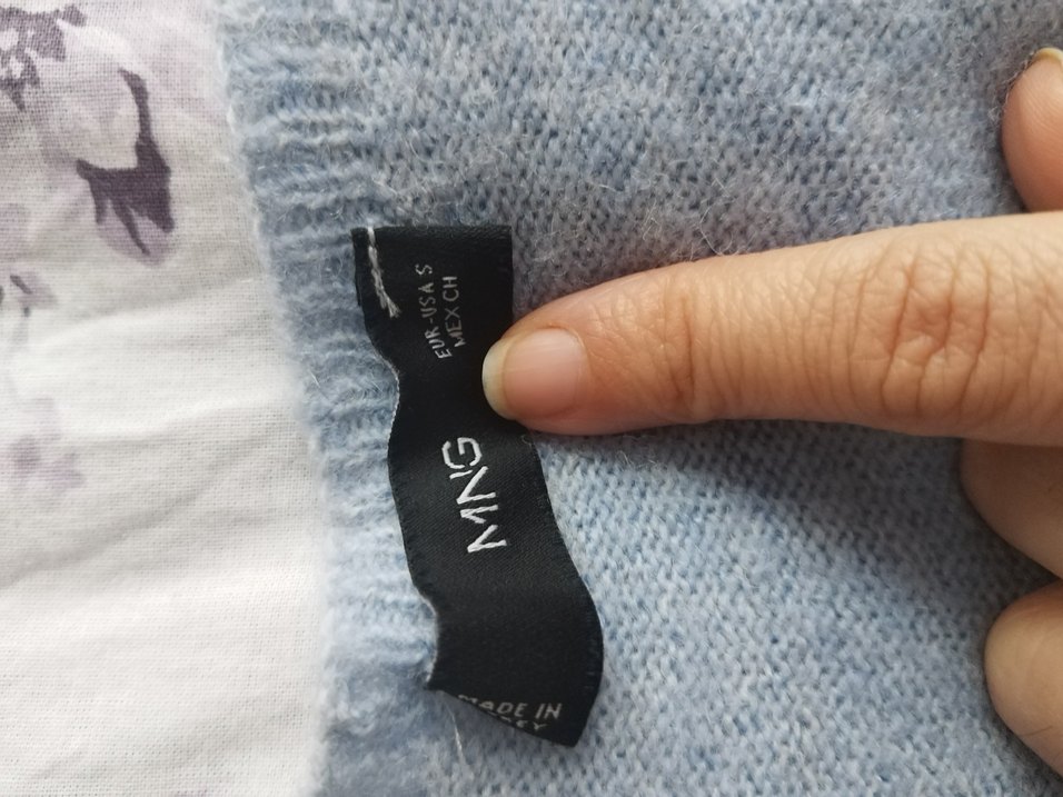 Gri V Yakalı Örgü Kadın Kısa Kollu Kazak - Görsel 2