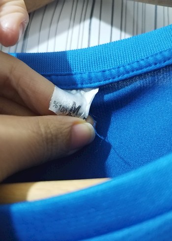 Mavi Kısa Kollu Erkek Tişört - Görsel 2