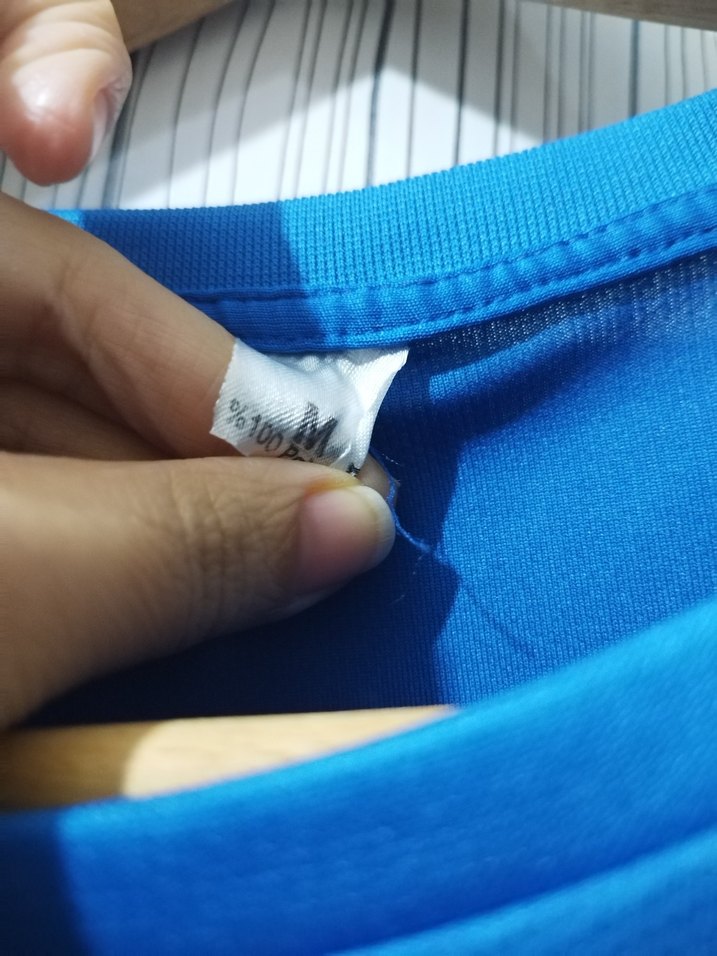 Mavi Kısa Kollu Erkek Tişört - Görsel 2