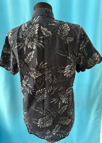 Erkek Gri Kısa Kollu Desenli Gömlek - Görsel 2