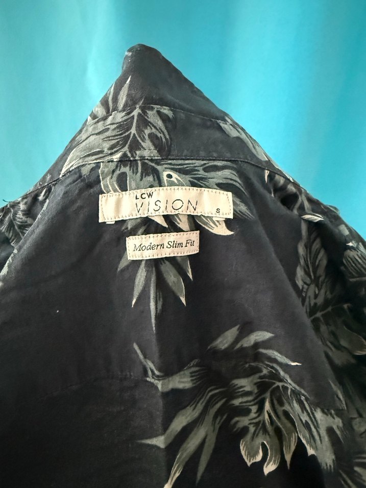 Erkek Gri Kısa Kollu Desenli Gömlek - Görsel 3