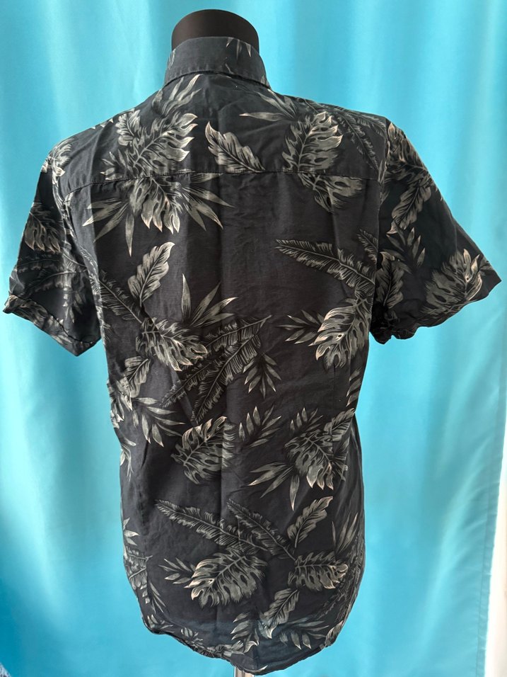 Erkek Gri Kısa Kollu Desenli Gömlek - Görsel 2