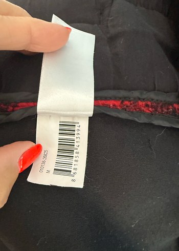 Polar/ Kırmızı Siyah Ekose Fermuarlı unisex Polar - Görsel 6