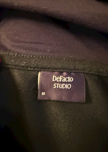 Defacto Yüksek Yakalı siyah Erkek Sweatshirt
