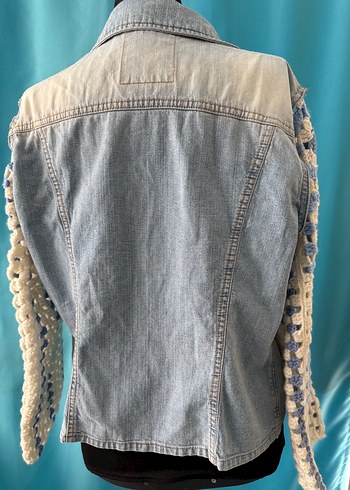 Kot ceket el örgüsü geri dönüşüm - Görsel 4