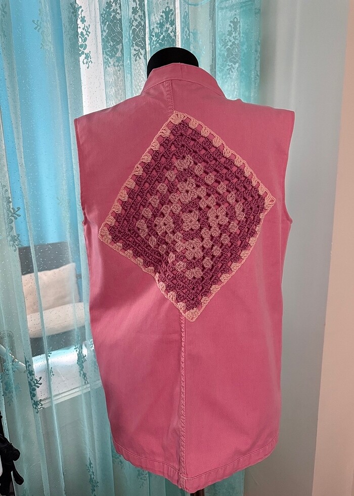 Kot yelek el örgüsü ile geri dönüşüm - Görsel 3