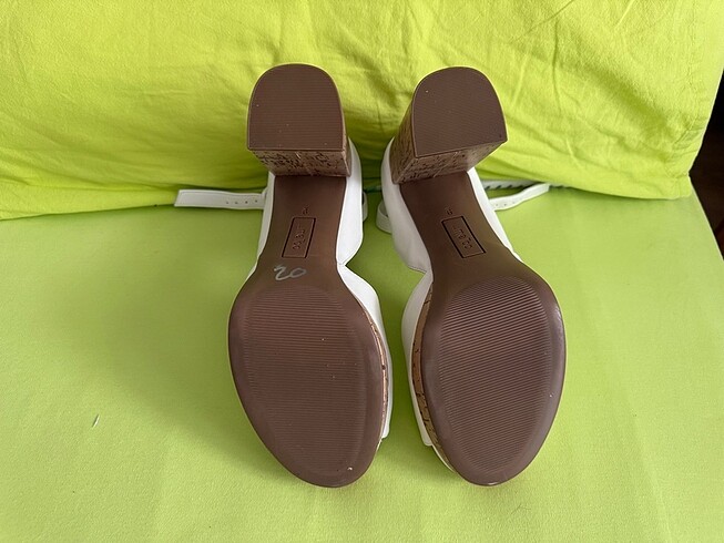 Ayakkabı topuklu beyaz 39/40 numara - Görsel 6