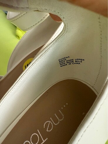 Ayakkabı topuklu beyaz 39/40 numara - Görsel 5