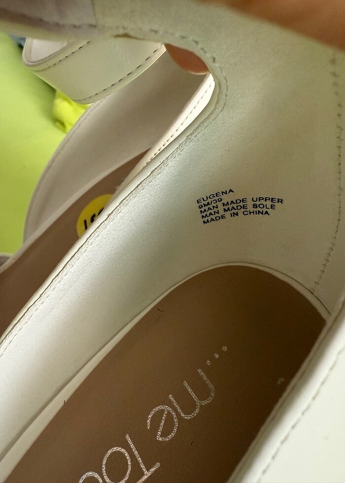 Ayakkabı topuklu beyaz 39/40 numara - Görsel 5