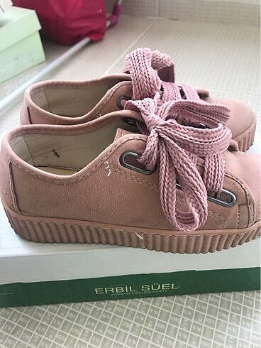 36 Beden ten rengi Renk Bayan sneaker 36 no pudra rengi
