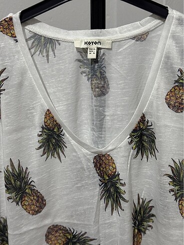 Koton Koton ananas beyaz tişört