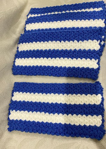 Lacivert Beyaz Çizgili Banyo Süngeri - Görsel 3