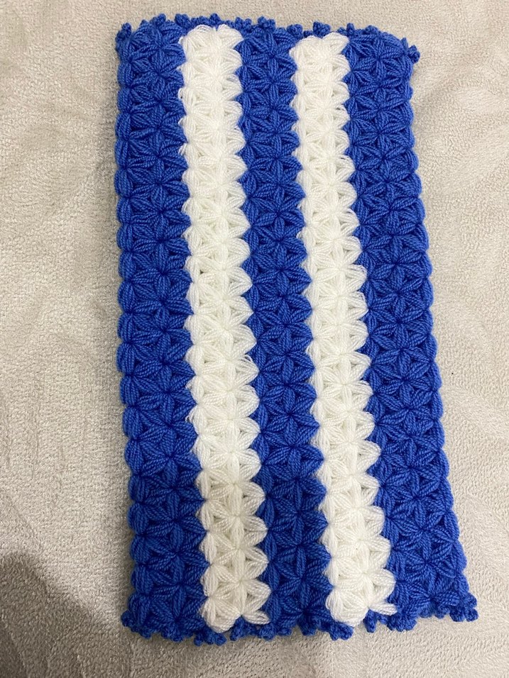 Lacivert Beyaz Çizgili Banyo Süngeri - Görsel 4