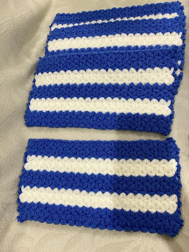 Lacivert Beyaz Çizgili Banyo Süngeri - Görsel 3