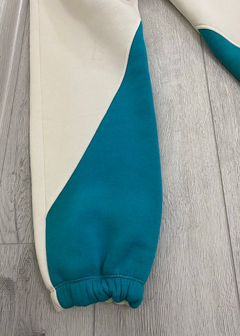 Beyaz Bağcıklı Rahat Kesim Kadın Eşofman - Görsel 7