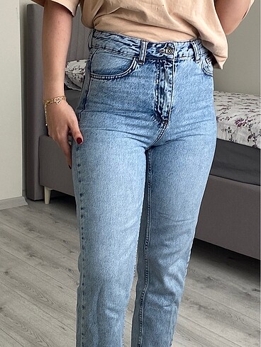 Yüksek Bel Mom Jean