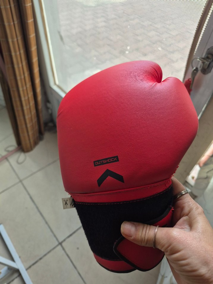 Kırmızı Erkek Boks Eldiveni Velcro - Görsel 2