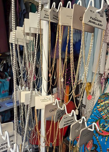 Renkli Desenli Bohem Zincir Kolye - Görsel 2