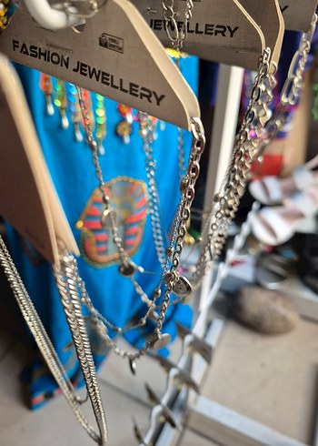 Renkli Desenli Bohem Zincir Kolye - Görsel 6