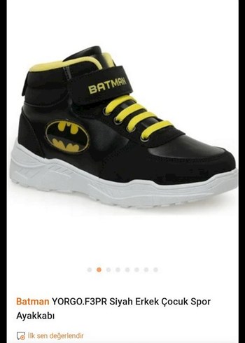 Siyah Sarı Batman Erkek Çocuk bot