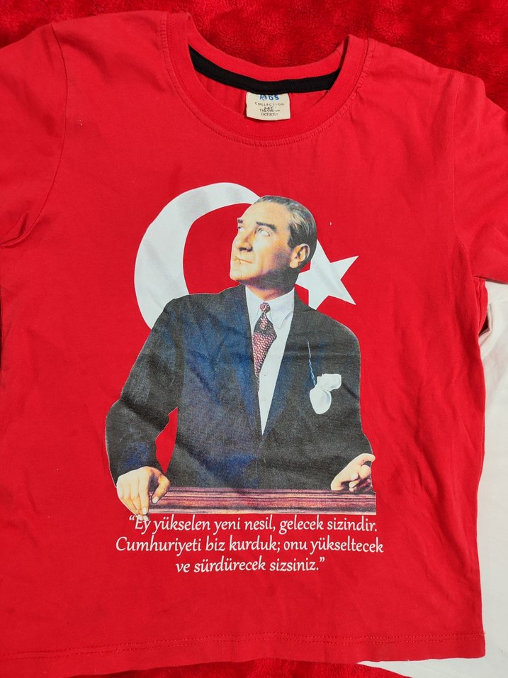 unisex Atatürk baskılı tişört - Görsel 2