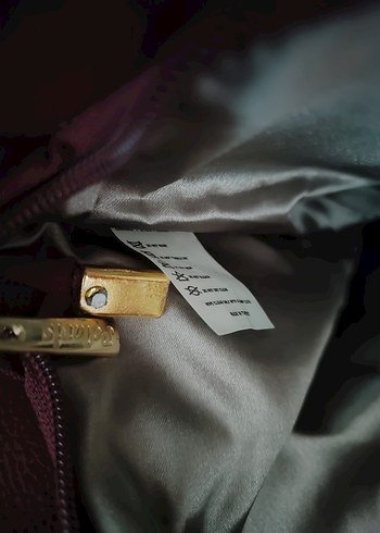 Bordo Deri Kadın Omuz Çantası - Görsel 9