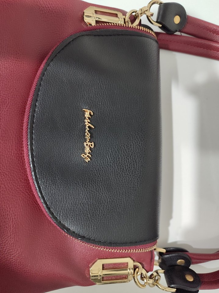 Bordo Deri Kadın Omuz Çantası - Görsel 3