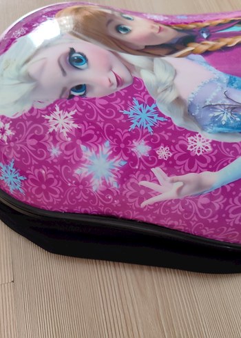 Mor Renkli Frozen Temalı kız çocuk çanta - Görsel 2