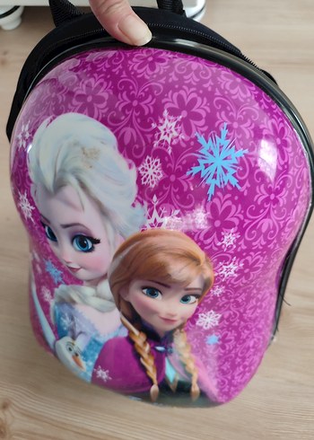 Mor Renkli Frozen Temalı kız çocuk çanta - Görsel 6