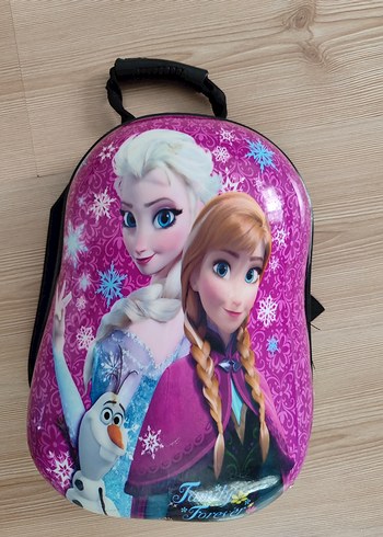 Mor Renkli Frozen Temalı kız çocuk çanta