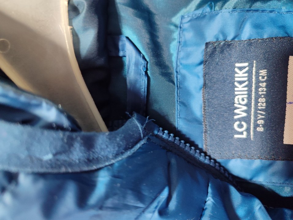 Mavi Fermuarlı Erkek Çocuk Montu - Görsel 4