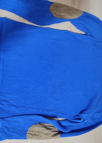 Düğmeli Mavi Kadın Sweatshirt - Görsel 4