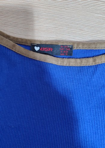 Düğmeli Mavi Kadın Sweatshirt - Görsel 2