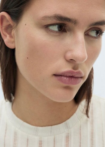 Bej Çizgili Kadın Triko - Görsel 5