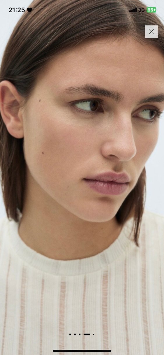 Bej Çizgili Kadın Triko - Görsel 5