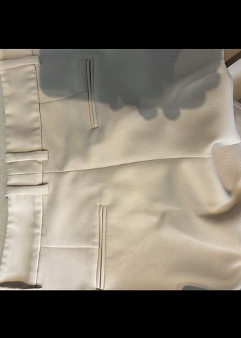 Bej Pilili Kadın Kumaş Pantolon - Görsel 4