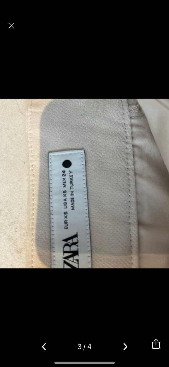 Bej Pilili Kadın Kumaş Pantolon - Görsel 3