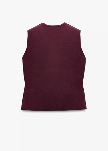 Bordo Düğmeli Kadın Süveter - Görsel 7