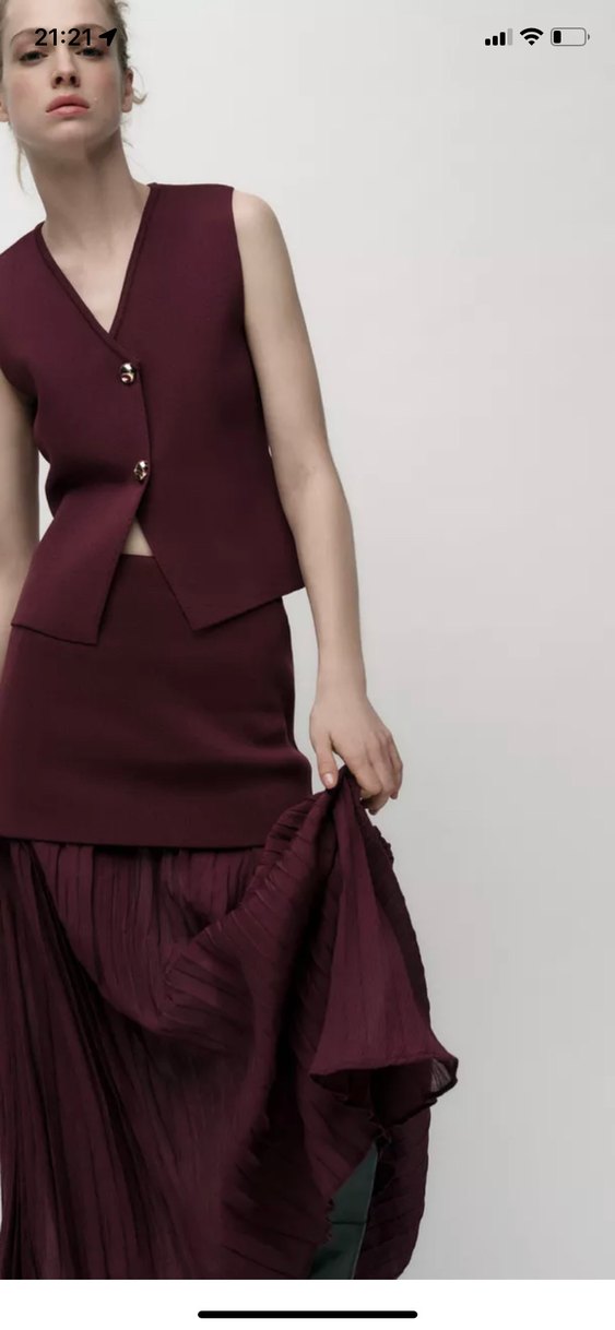 Bordo Düğmeli Kadın Süveter - Görsel 5