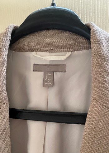 Bej Kadın Keten Midi Blazer - Görsel 4