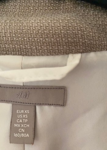 Bej Kadın Keten Midi Blazer - Görsel 5