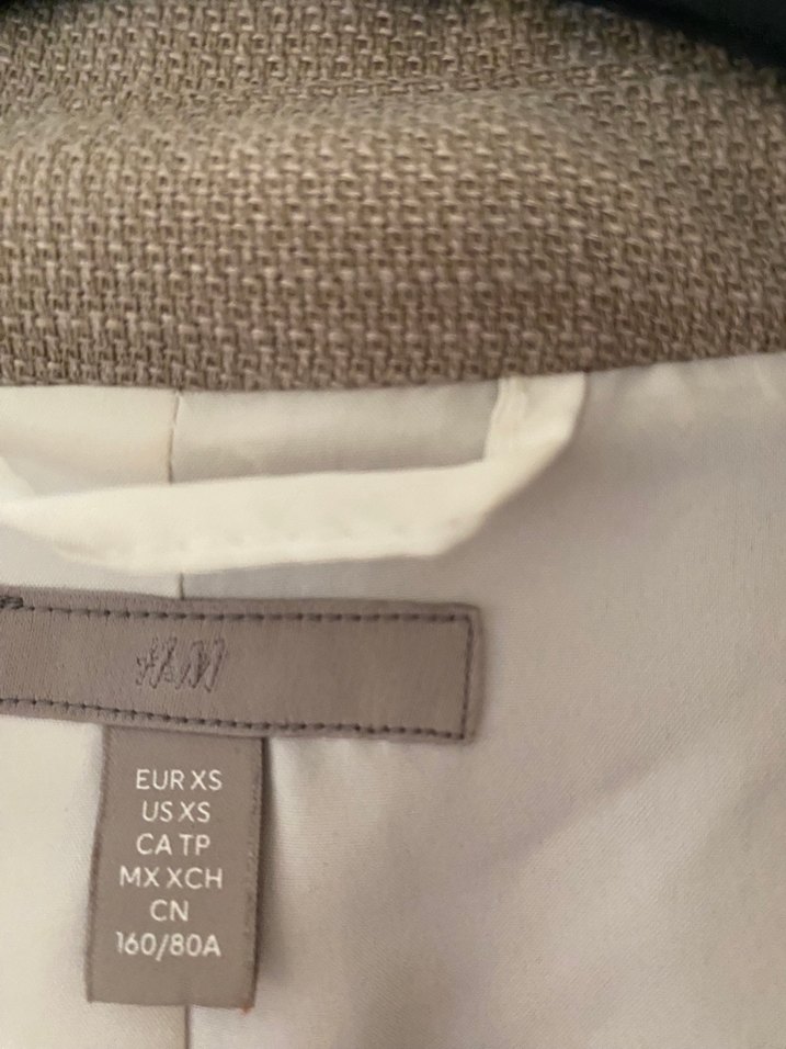 Bej Kadın Keten Midi Blazer - Görsel 5