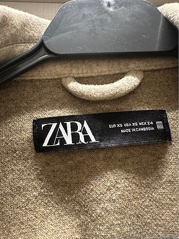 xs Beden Zara oversize yumuşak mont