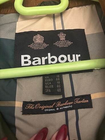 44 Beden Orjinal Barbour ceket