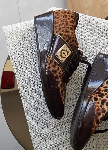 Bambi Leopar süet kumaş ayakkabı 
