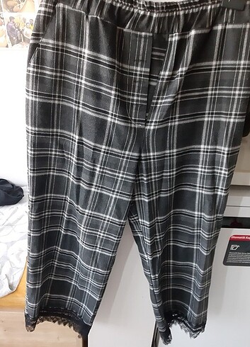 xl Beden çeşitli Renk Kareli pantolon 