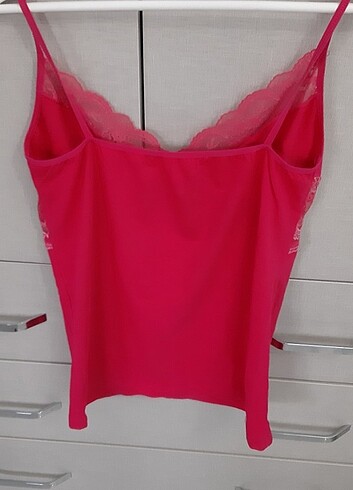 Önü dantel detayli kolsuz tişört  - Görsel 2