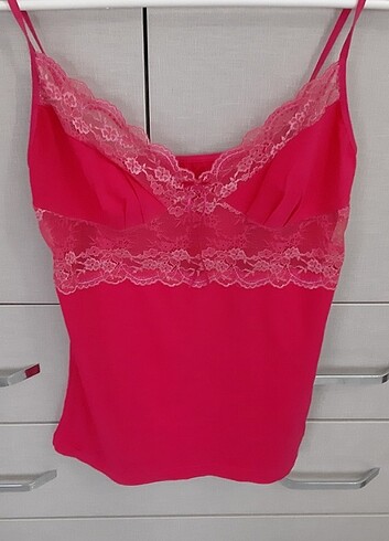 Önü dantel detayli kolsuz tişört  - Görsel 3